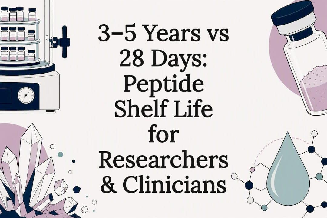 Peptide shelf life title card illustration