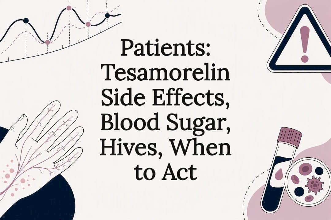 Tesamorelin side effects title card illustration