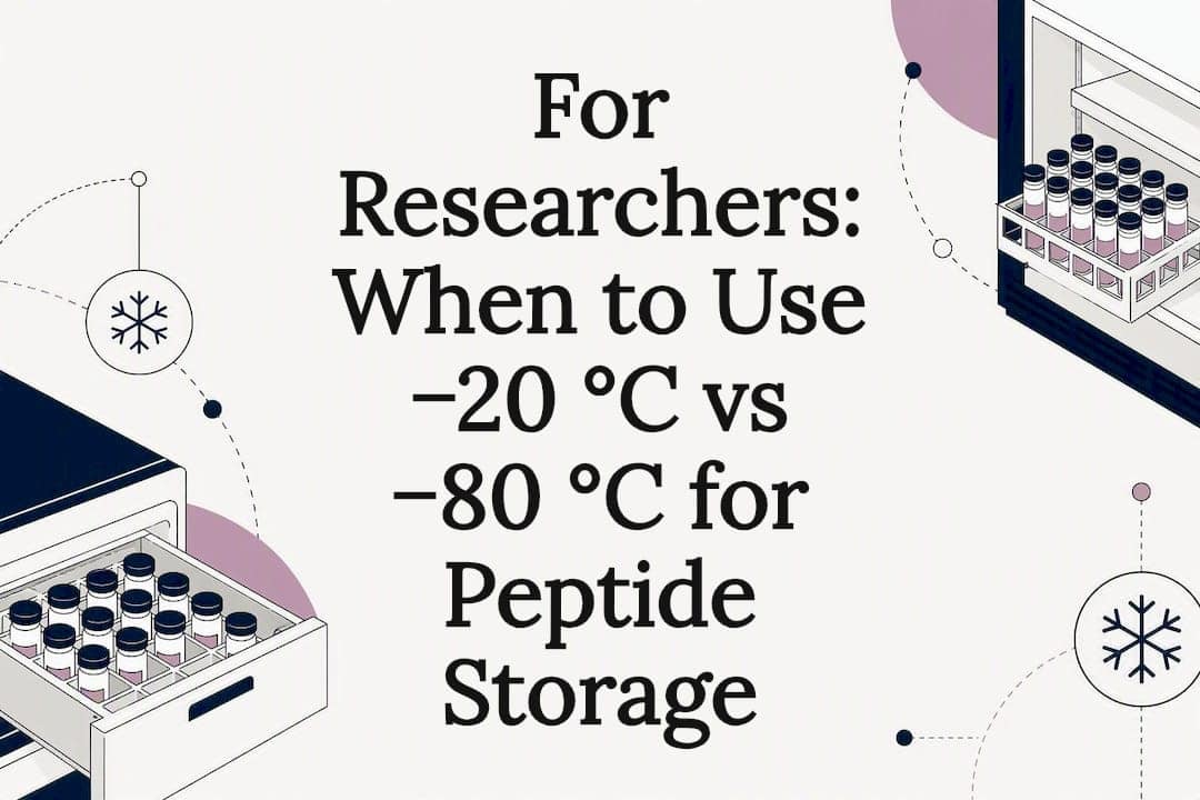 Decorative peptide storage title card