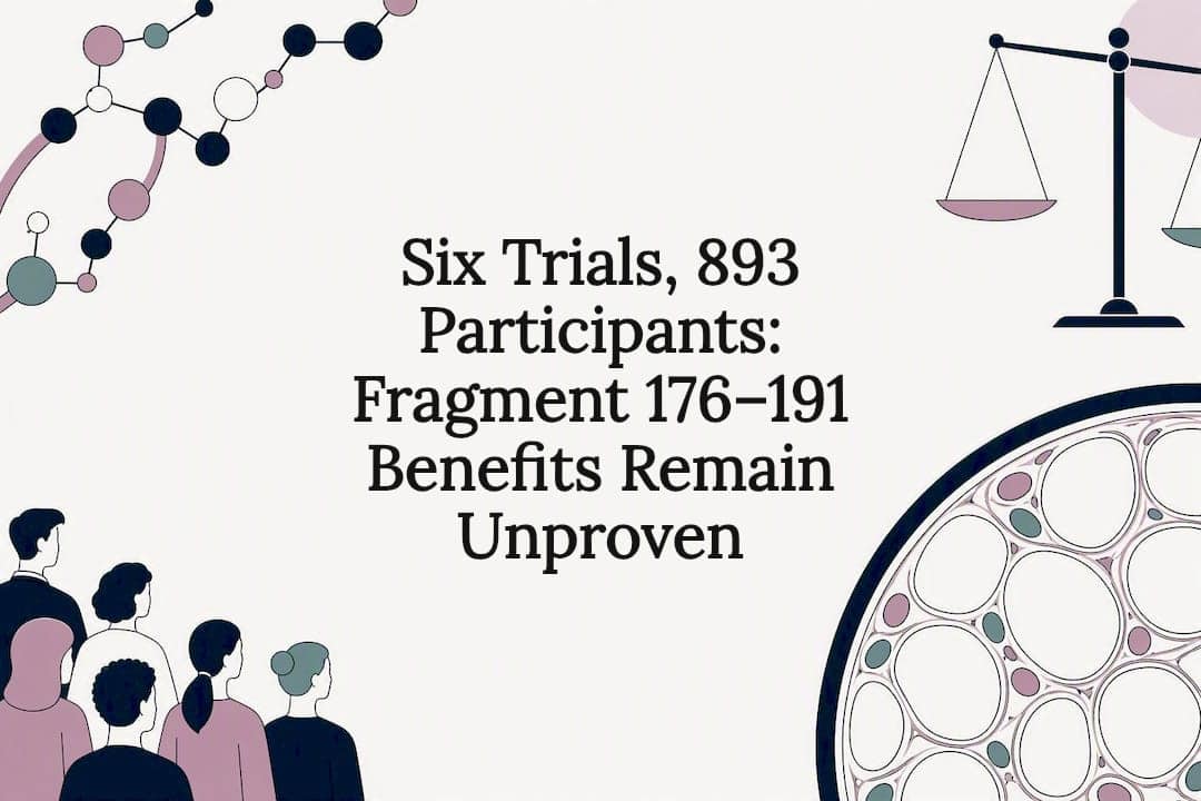 Decorative peptide research evidence title card