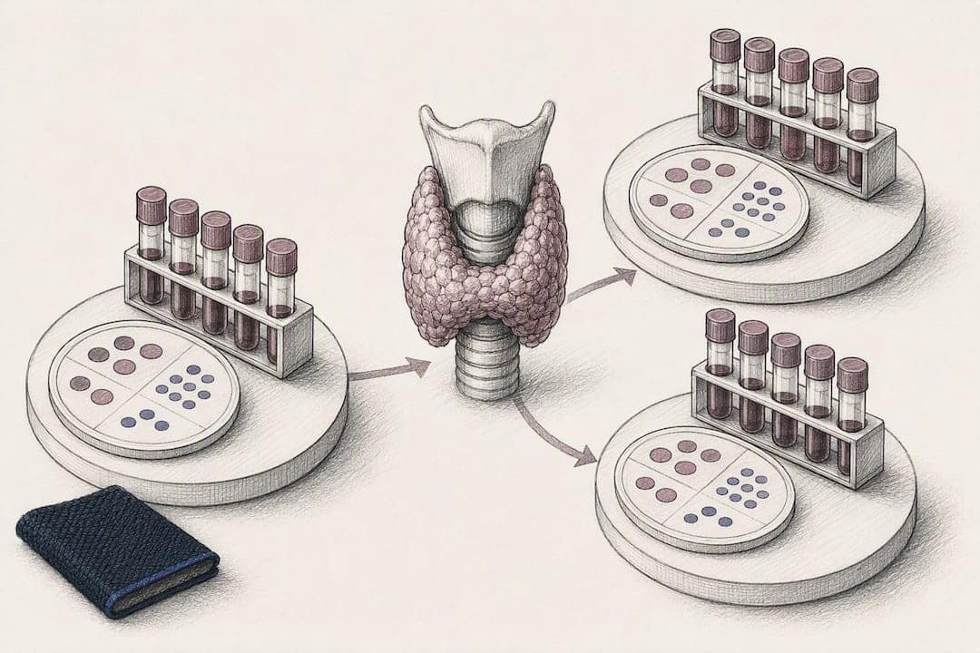 Illustration of baseline thyroid lab monitoring