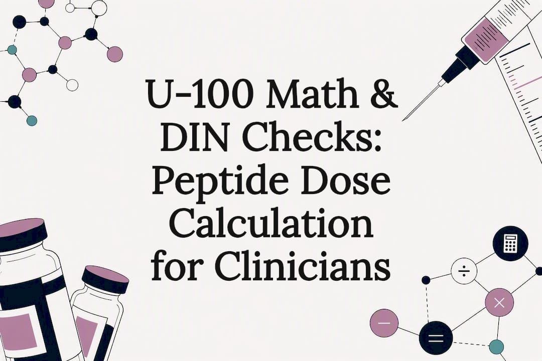 Decorative peptide dose calculation title card