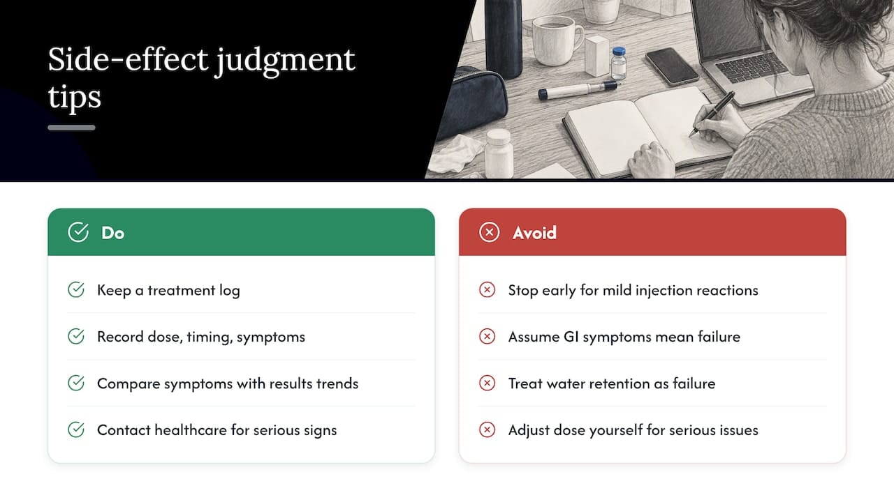 Side effects that can distort how you judge progress — overview diagram