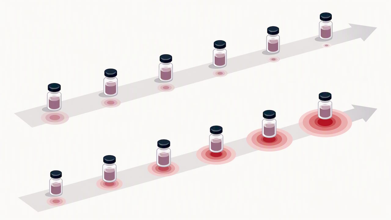Two patterns of repeated injection reactions