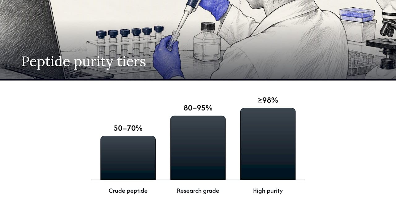 Comparison of three peptide purity tiers