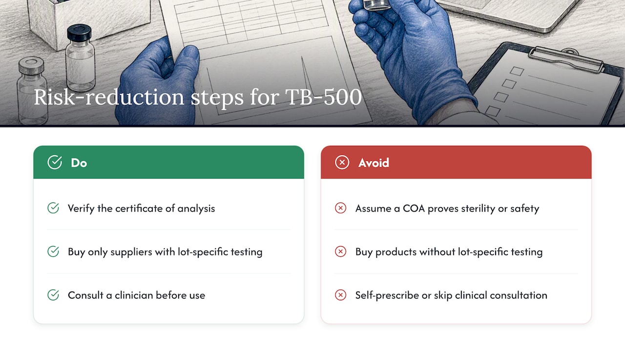 COA verification steps and safety limitations