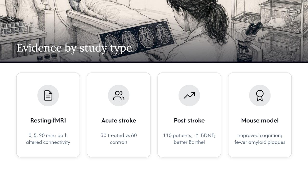 Comparison of imaging, stroke, and animal evidence