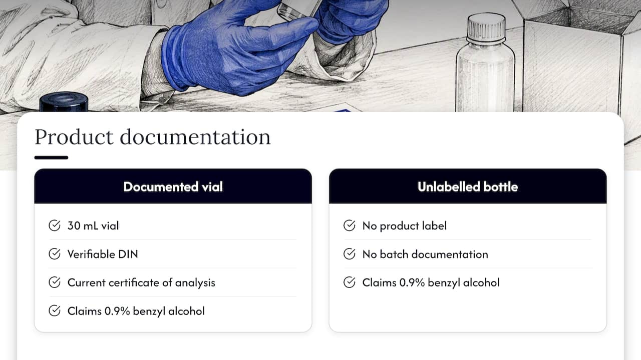 What matters most when you're sourcing bacteriostatic water — overview diagram