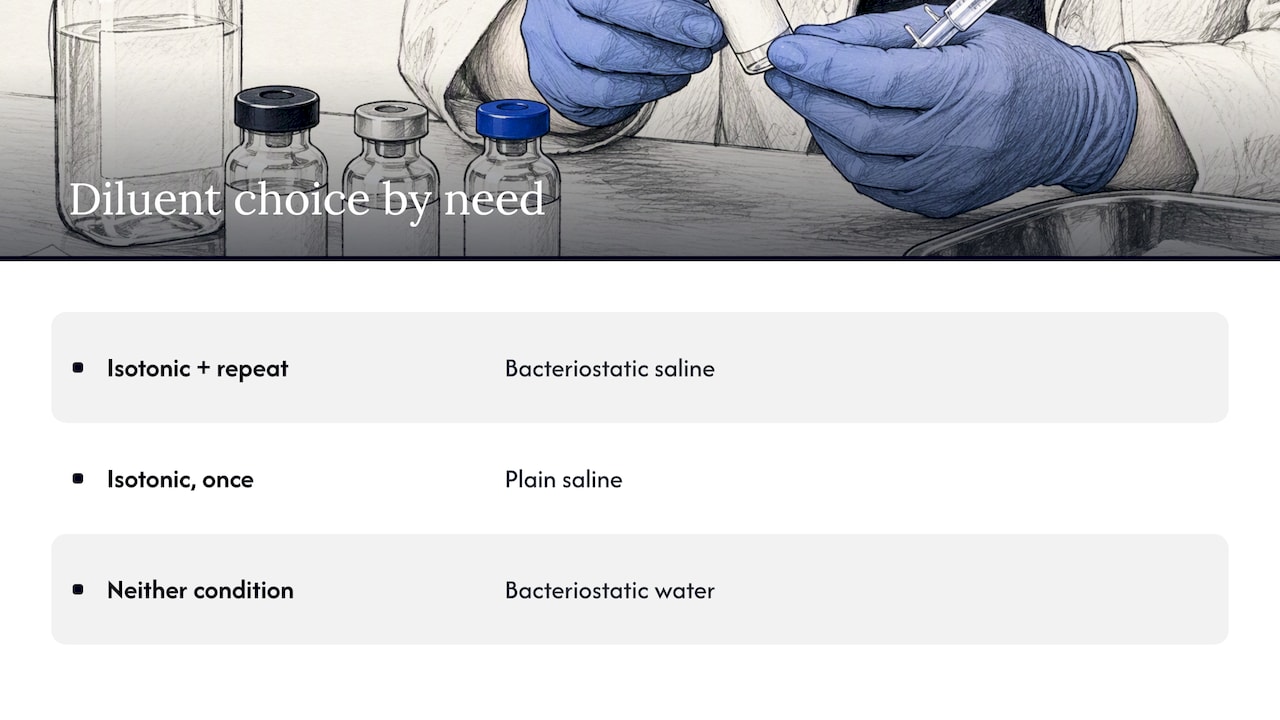 What about bacteriostatic saline? — overview diagram