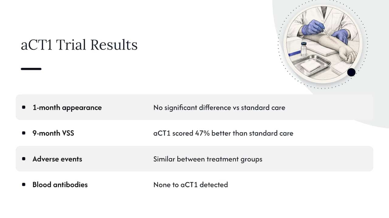 aCT1 scar scores over nine months