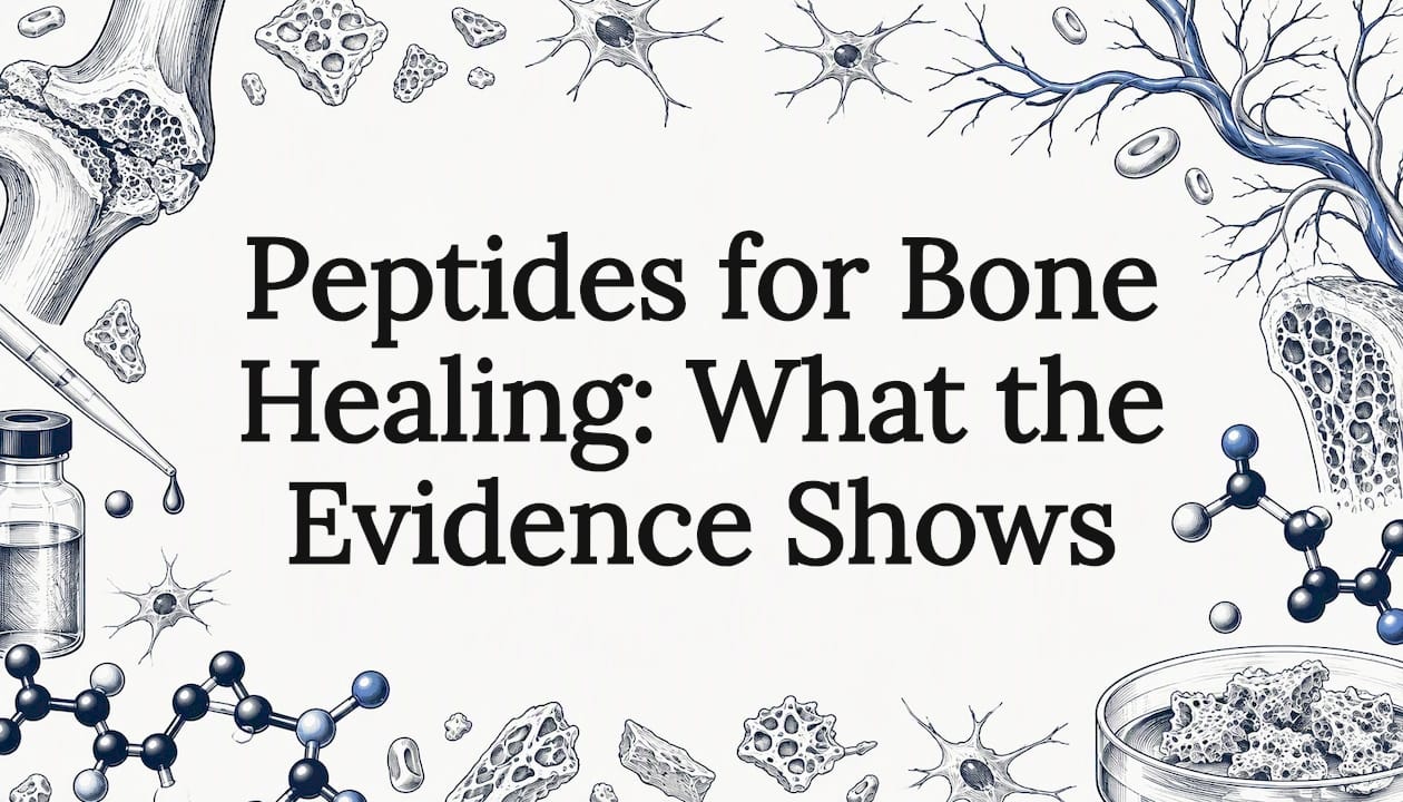 Hand-drawn bone healing title card illustration
